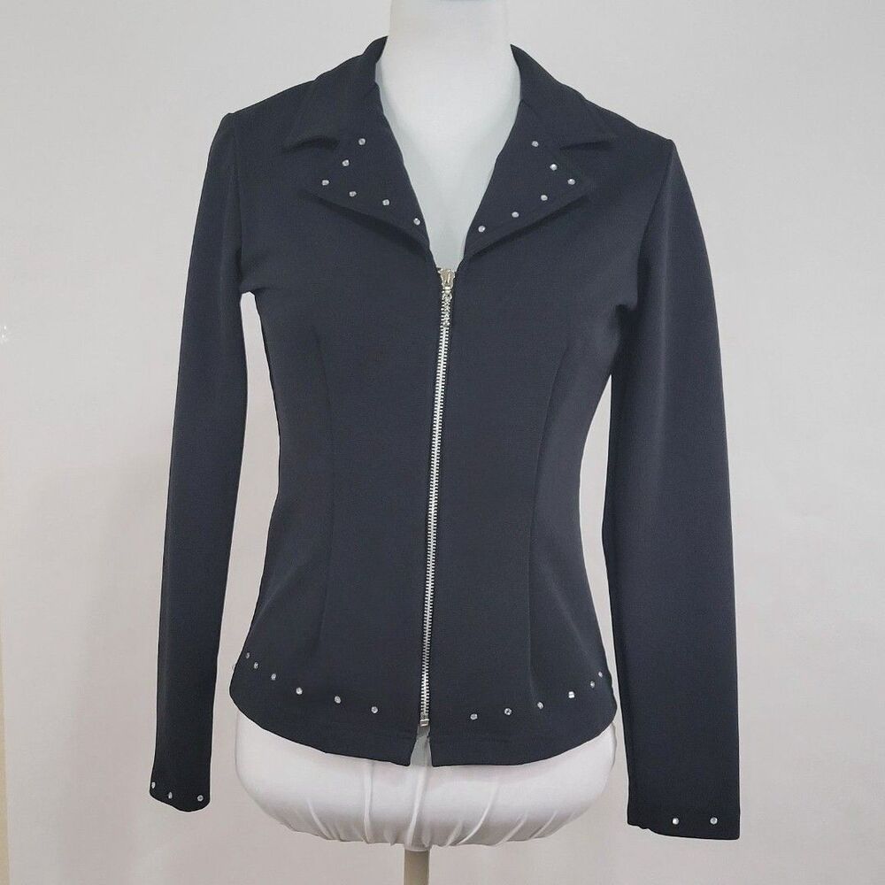 Indications rhinestone black party jacket size 3